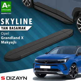 S-Dizayn Opel Grandland X Makyajlı Hybrid Skyline Siyah Yan Basamak 183 Cm 2021-2024 A+ Kalite