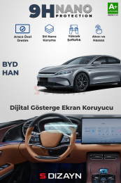 S-Dizayn BYD Han 12.3 İnç 9H Nano Gösterge Ekran Koruyucu (PARLAK) 2024 Üzeri A+ Kalite