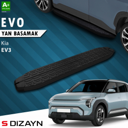 S-Dizayn Kia EV3 Evo Siyah Yan Basamak 183 Cm 2025 Üzeri A+ Kalite