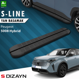 S-Dizayn Peugeot 5008 3 Hybrid S-Line Siyah Yan Basamak 183 Cm 2024 Üzeri A+ Kalite