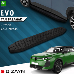 S-Dizayn Citroen C5 Aircross 2 Hybrid Benzinli Evo Siyah Yan Basamak 193 Cm 2025 Üzeri A+ Kalite