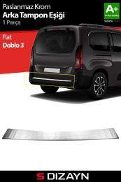 S-Dizayn Opel Combo E Krom Arka Tampon Eşiği 2019-2023