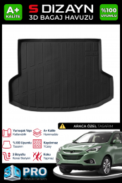 S-Dizayn Hyundai ix35 3D Pro Bagaj Havuzu 2010-2015 A+ Kalite