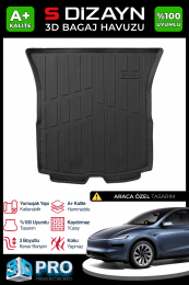 S-Dizayn Tesla Model Y Juniper 3D Pro Bagaj Havuzu 2025 Üzeri A+ Kalite