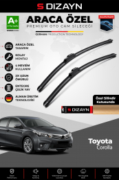 S-Dizayn Toyota Corolla Ön Cam Silecek Seti 2012-2018 Premium Araca Özel 65-35 Cm  A+ Kalite