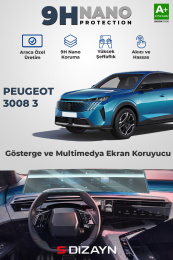 S-Dizayn Peugeot 3008 3 21 İnç 9H Nano Gösterge & Multimedya Ekran Koruyucu (PARLAK) 2024 Üzeri A+ Kalite