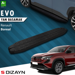 S-Dizayn Renault Boreal Evo Siyah Yan Basamak 183 Cm 2025 Üzeri A+ Kalite