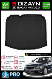 S-Dizayn Audi A3 3D Pro Bagaj Havuzu 2003-2013 A+ Kalite