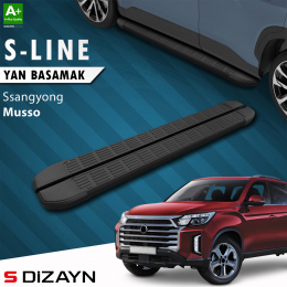 S-Dizayn Ssangyong Musso S-Line Siyah Yan Basamak 213 Cm 2018-2026 A+ Kalite
