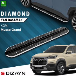 S-Dizayn KGM Musso Grand Diamond Krom Yan Basamak 213 Cm 2026 Üzeri A+ Kalite