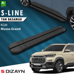S-Dizayn KGM Musso Grand S-Line Siyah Yan Basamak 213 Cm 2026 Üzeri A+ Kalite