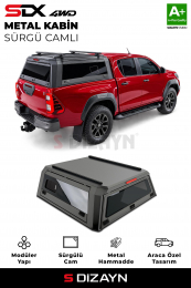 S-Dizayn Ford Ranger Çelik Pro Kabin Çift Sürgülü Camlı 2016-2023