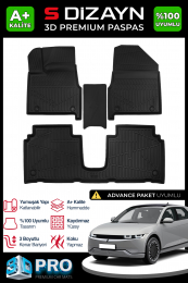 S-Dizayn Hyundai Ioniq 5 Advance Paket 3D Pro Havuzlu Paspas 2021 Üzeri A+ Kalite