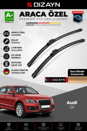 S-Dizayn Audi Q5 Ön Cam Silecek Seti 2008-2016 Premium Araca Özel 60-50 Cm  A+ Kalite
