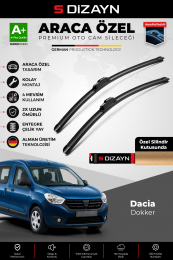 S-Dizayn Dacia Dokker Ön Cam Silecek Seti 2015-2018 Premium Araca Özel 55-40 Cm  A+ Kalite