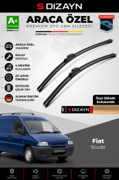 S-Dizayn Fiat Scudo Ön Cam Silecek Seti 1996-2006 Premium Araca Özel 65-50 Cm  A+ Kalite