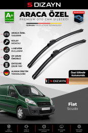 S-Dizayn Fiat Scudo Ön Cam Silecek Seti 2007-2016 Premium Araca Özel 70-50 Cm  A+ Kalite