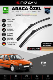 S-Dizayn Fiat Tipo Ön Cam Silecek Seti 1987-1995 Premium Araca Özel 48-48 Cm  A+ Kalite