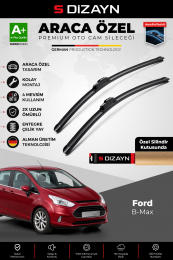 S-Dizayn Ford B-Max Ön Cam Silecek Seti 2012-2016 Premium Araca Özel 70-65 Cm  A+ Kalite