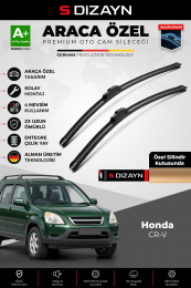 S-Dizayn Honda CR-V Ön Cam Silecek Seti 2002-2006 Premium Araca Özel 53-50 Cm  A+ Kalite