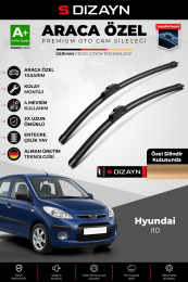 S-Dizayn Hyundai i10 Ön Cam Silecek Seti 2008-2013 Premium Araca Özel 55-40 Cm  A+ Kalite