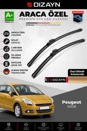 S-Dizayn Peugeot 5008 Ön Cam Silecek Seti 2009-2017 Premium Araca Özel 75-70 Cm  A+ Kalite