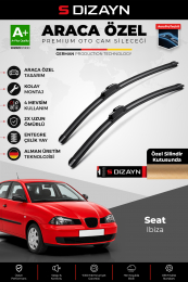 S-Dizayn Seat Ibiza Ön Cam Silecek Seti 2002-2005 Premium Araca Özel 53-48 Cm  A+ Kalite
