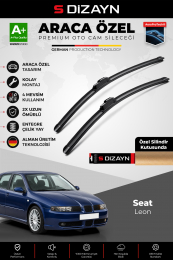 S-Dizayn Seat Leon Ön Cam Silecek Seti 1999-2005 Premium Araca Özel 53-48 Cm  A+ Kalite