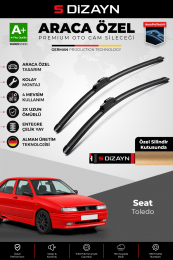 S-Dizayn Seat Toledo Ön Cam Silecek Seti 1991-1999 Premium Araca Özel 50-50 Cm  A+ Kalite