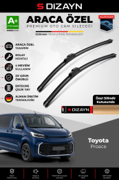 S-Dizayn Toyota Proace Ön Cam Silecek Seti 2016 Üzeri Premium Araca Özel 65-48 Cm  A+ Kalite