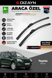 S-Dizayn Toyota Rav4 Ön Cam Silecek Seti 2006-2012 Premium Araca Özel 60-40 Cm  A+ Kalite