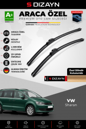 S-Dizayn VW Sharan Ön Cam Silecek Seti 2000-2010 Premium Araca Özel 70-70 Cm  A+ Kalite