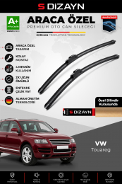 S-Dizayn VW Touareg Ön Cam Silecek Seti 2002-2010 Premium Araca Özel 65-65 Cm  A+ Kalite