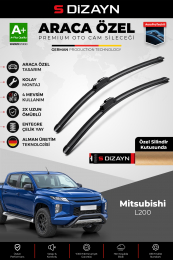 S-Dizayn Mitsubishi L200 Ön Cam Silecek Seti 2015 Üzeri Premium Araca Özel 55-45 Cm  A+ Kalite
