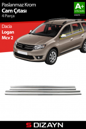 S-Dizayn Dacia Logan Mcv Krom Cam Çıtası 4 Prç 2013-2020