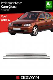 S-Dizayn Opel Astra G Krom Cam Çıtası 4 Prç 1998-2009