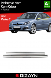 S-Dizayn Opel Vectra C Krom Cam Çıtası 4 Prç 2002-2009
