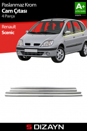 S-Dizayn Renault Scenic 1 Krom Cam Çıtası 4 Prç 1996-2003