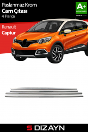 S-Dizayn Renault Captur Krom Cam Çıtası 4 Prç. 2013-2020