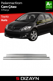 S-Dizayn Toyota Auris Krom Cam Çıtası 4 Prç. 2007-2012