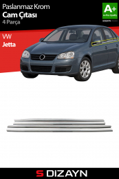 S-Dizayn VW Jetta Krom Cam Çıtası 4 Prç 2006-2011