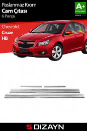 S-Dizayn Chevrolet Cruze HB Krom Cam Çıtası 6 Prç 2011-2019