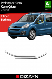 S-Dizayn Citroen Berlingo Krom Cam Çıtası 2 Prç 2008-2018