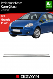 S-Dizayn Fiat Grande Punto Krom Cam Çıtası 2 Prç 2006-2018