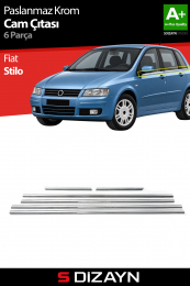 S-Dizayn Fiat Stilo Krom Cam Çıtası 6 Prç 1998-2006