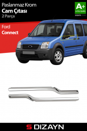 S-Dizayn Ford Connect Krom Cam Çıtası 2 Prç 2002-2014