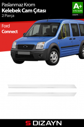 S-Dizayn Ford Connect Krom Kelebek Cam Çıtası 2 Prç 2002-2014