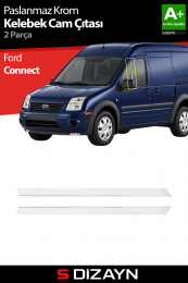 S-Dizayn Ford Connect Krom Kelebek Cam Çıtası 2 Prç 2009-2014