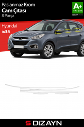 S-Dizayn Hyundai ix35 Krom Cam Çıtası 6 Prç 2010-2015