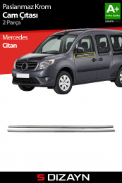 S-Dizayn Mercedes Citan Krom Cam Çıtası 2 Prç. 2013-2021